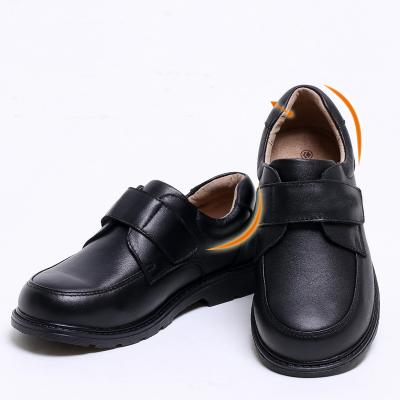 China Slip On Boys School Shoes Black Casual Children's Leather Shoes for sale