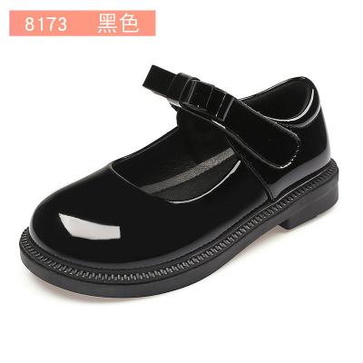 China Flat Heel Girls Leather School Shoes Laces for Active School Days for sale
