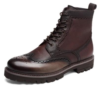 Китай Чёрный / коричневый мужской кожаный ботинки лодыжки ботинки с острыми пальцами на ногах стиль моды продается