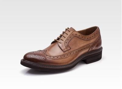 China Classic Wedding Leather Mens Shoes , Lace Up Mens Casual Leather Shoes for sale