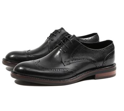 China Black Crocodile Pattern Mens Leather Dress Shoes Brown / Black Men Oxford Shoes for sale