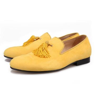 China High End Mens Velvet Loafers With Tassels Size Customized for sale