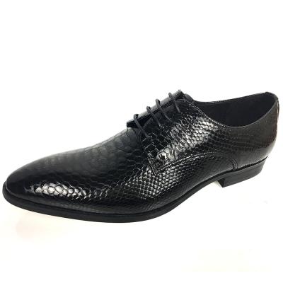 China Toe Mens Black Dress Shoes , Italian Handmade Plain Toe Dress Shoes Men 2018 for sale