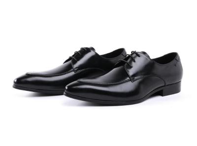 China En grabado de diseño de patente de cuero negro zapatos de vestir, cordones hasta zapatos de vestir en venta