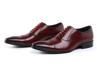 China Oxford Army Ceremonial Red Leather Military Officer Men Shoes 39-45# Size for sale