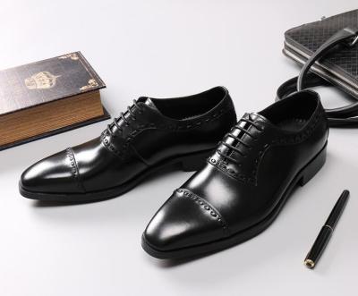 China Leather Spring / Fall Men'S Wedding Dress Shoes Mens Fashion Goodyear Soles Oxfords for sale