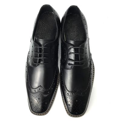 China Mens Casual Leather Shoes / Mens Black Oxford Shoes Fashion Italian Style for sale