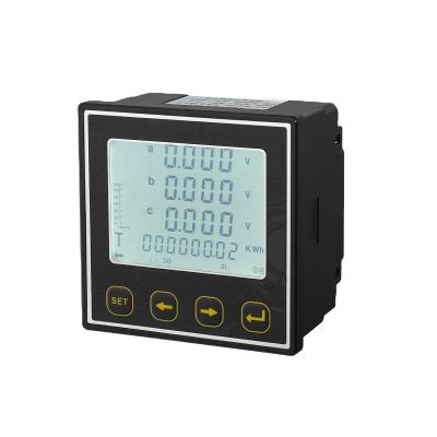 China High Quality New design  series 96*96mmThree Phase LCD AVHz,kwh Multi-function Multimeters for sale
