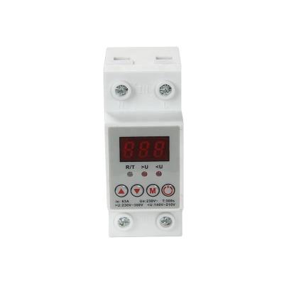 China LED Digital Voltage Display Automatic Intelligent Over and Under Voltage Protector device for sale