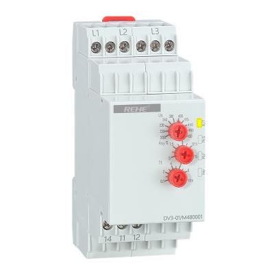 China DV3-01 Three Phase with Neutral Adjustable Monitoring Voltage Protecter Monitor Relay for sale