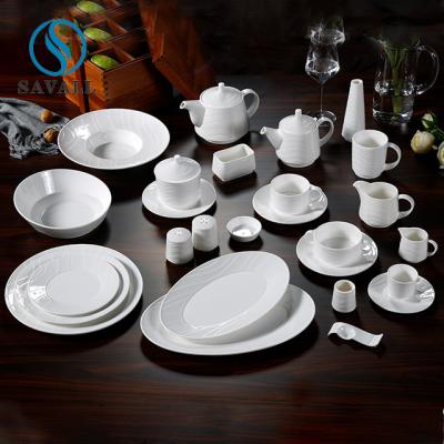 China 26Pcs White Porcelain Dinnerware Sets for sale