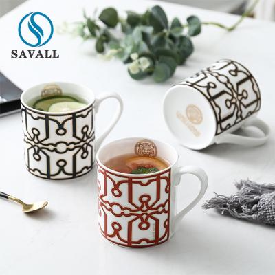 Chine Tasse en céramique scandinave de la tasse de café d'UE de Savall 350ml avec la poignée pour des cafés à vendre