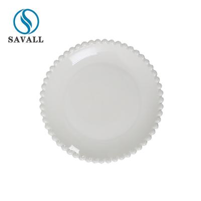 China Retro White Pearl Edge  European Western Ceramic Dinnerware Sets for sale