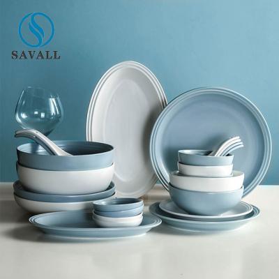 China LFGB  Matte Simple Japanese Style Ceramic Dinnerware Sets for sale