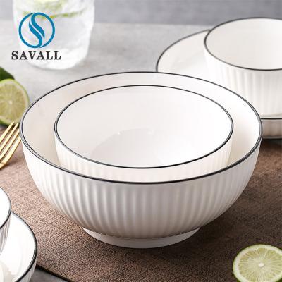 China Sólido redondo placas de cena blancas poner crema de la cerámica de 8 pulgadas en venta
