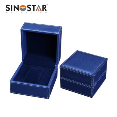 China Leather Wristwatch Display Box with Inside Material of Beig Velvet and 1 Box Included for sale