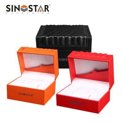 China Leather Watch Box 10 X 10 X 5 Inches For Men And Women Packing Top And Bottom Box/custom en venta
