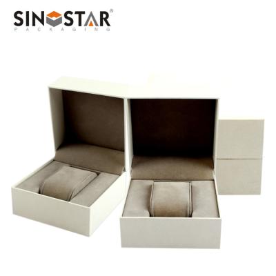 China Custom Logo Plastic Watch Box With PU Texture Inside Generic for sale