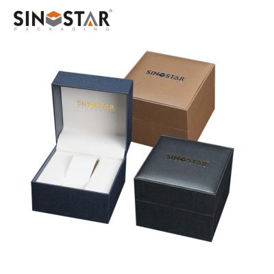 China Custom Package Qty Plastic Watch Box with PU With Texture Inside Material zu verkaufen