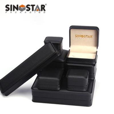 China Screen Printing Leather Jewelry Box with Paper Inner Material OEM for sale