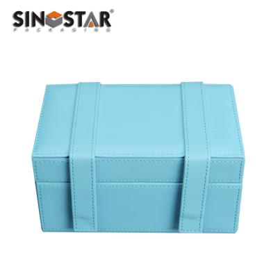 China Jeweled Leather Compartment Box with Custom Inner Box Size and Direct Advantage zu verkaufen