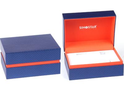 China Plastic Watch Presentation Box , Custom Luxury Handmade Mens Watch Gift Box for sale