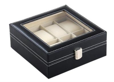China Caja de presentación de cuero de lujo del reloj, cajas de reloj de lujo durables para los hombres en venta