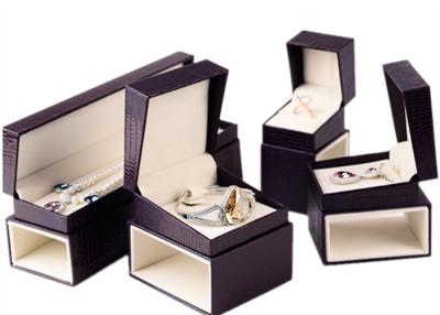 China Custom Luxury Leather Jewelry Box Velvet Inside Durable For Presentation Gift for sale