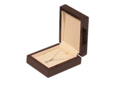 China Custom Hinge Paper Wooden Jewelry Box High End Style For Packaging Necklace for sale
