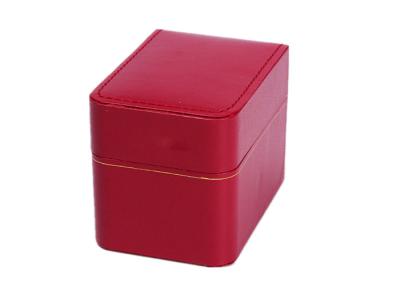 China Custom White Velvet Luxury Watch Box , Plastic + Red Paper Womens Watch Box for sale
