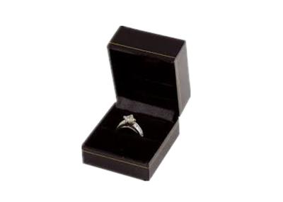 China Caja de papel impresa lujo del tenedor del anillo, caja de almacenamiento de joyería cuadrada Eco - amistoso en venta