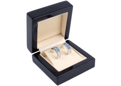 Chine Écran à extrémité élevé de style d'anneau de caisse en bois simple de boîte à bijoux imprimant Logol à vendre