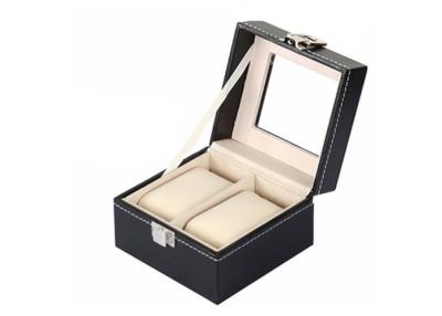 China Square Mens Watch And Jewelry Box , Elegant Style Watch Case Holder Box for sale
