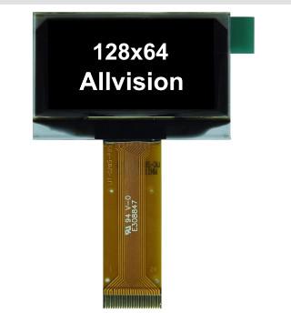 China Allvision OLED Display Module , Monochrome Oled Display Free Viewing Angle for sale