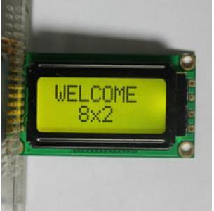 中国 専門8x2特性LCDの表示モジュール白いLEDのバックライトRYB0802A 販売のため