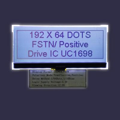 China STN Type 192x64 Resolution Graphic LCD Module Yellow + Green Color 19264 Dots for sale