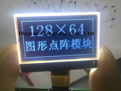 China Do positivo gráfico padrão da roda denteada da RODA DENTEADA 128X64 do módulo de FSTN exposição do LCD LCD mono com Blacklight branco à venda