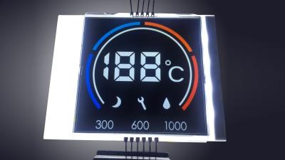 China Numeric Multicolor 7 Segment LCD Display 3.3V FSTN For Thermostat for sale
