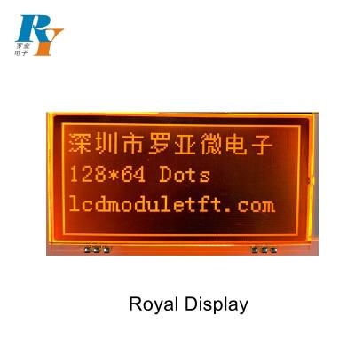 Chine Négatif d'affichage d'affichage à cristaux liquides de 128*64 FSTN avec le moniteur orange d'affichage à cristaux liquides de contre-jour à vendre