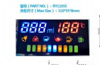 China polaridad del cc del módulo de la pantalla LED del segmento 100000hours para el aire acondicionado en venta