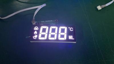 China Cátodo común de la pantalla LED blanca ultra fina de 7 segmentos para el indicador del contador de tiempo en venta