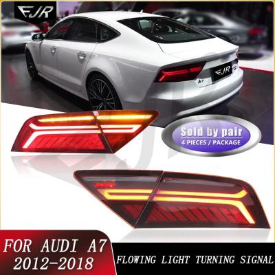 China 12V Audi A7 conjuntos de luces traseras modificadas con LED de dirección hidráulica luz trasera A7 en venta