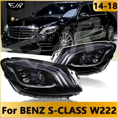China Associação de faróis LED para Mercedes Benz Classe S W222 14-18 Maybach modificado Luz frontal Drl Curva fluente S65 S63 à venda