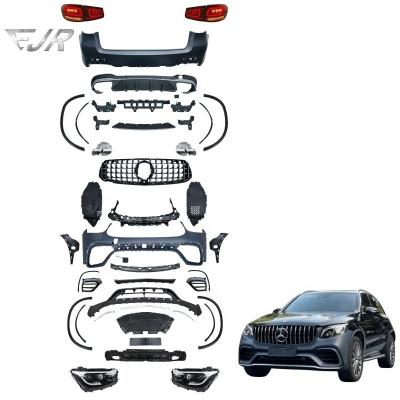 China For X253 Mercedes Benz Glc Level Upgrade Glc63 Bumper Kit LED Headlights Led Tail Lights, 2016-2019 Upgrade 2021 Vers for sale