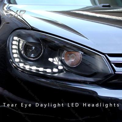 China Headlight Assembly For Volkswagen VW Golf 6 Modification 6 Gti R20 Tear Eye DRL LED Front Headlight for sale