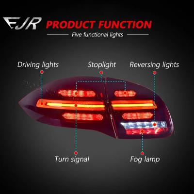 China For Porsche Cayenne 958.1 2011-2014 Led Tail Lights Upgraded New Car Taillights Flowing Light Turn Signal Plug And Play for sale