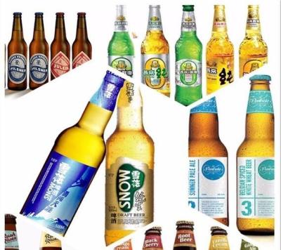 China Papel de etiqueta de cerveja não tóxico fosco de alta qualidade com laminação brilhante revestimento UV à venda