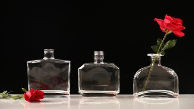 China Transparent Empty Wine Glass Bottle Round200ml 375ml 500ml 750ml 1000ml for sale