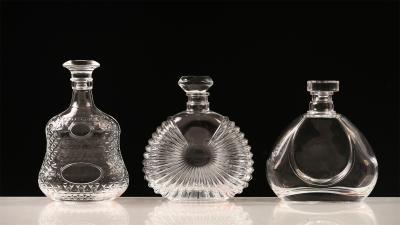 China Garrafa de vidro de champanhe vazia transparente 375ml com boca redonda à venda
