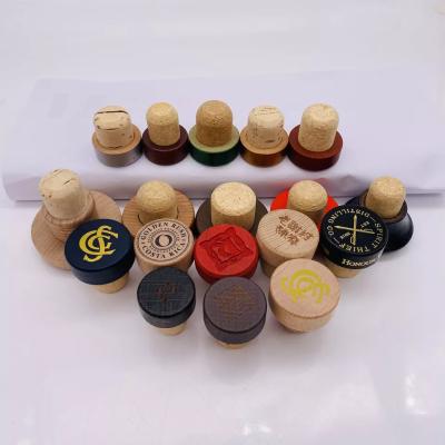 China Wine Bottle Stoppers Polished Surface Glass Bottle Wooden Cork for sale